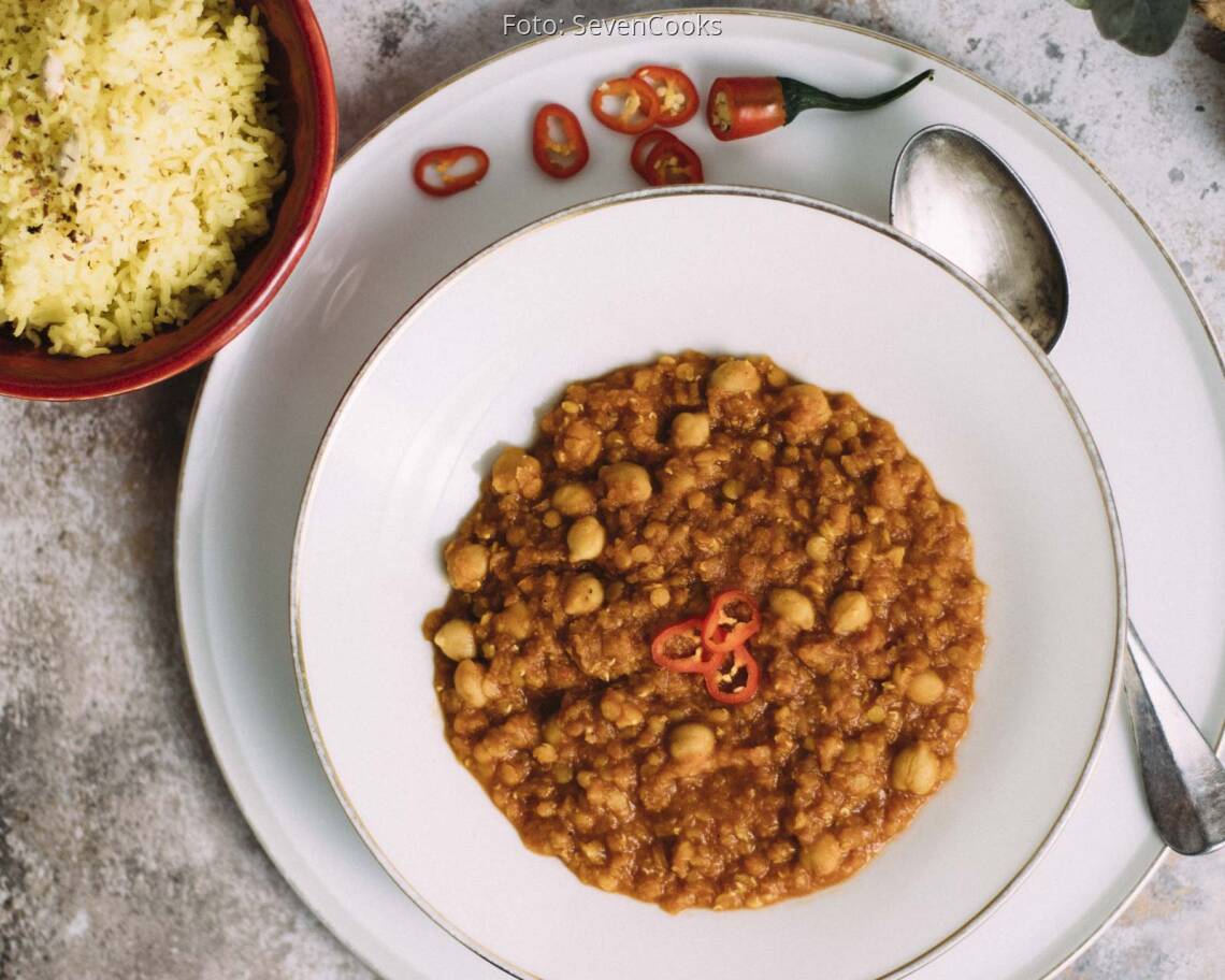 Veganes Rezept: Linsen-Kichererbsen-Dal 2