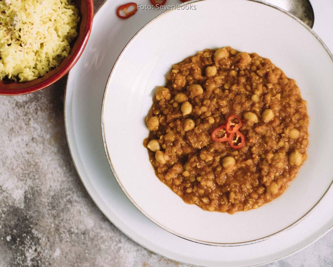 Veganes Rezept: Linsen-Kichererbsen-Dal 3