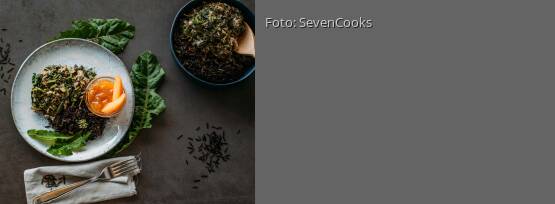 Rezeptbild für "Löwenzahn-Walnuss-Pfanne mit Wildreis"