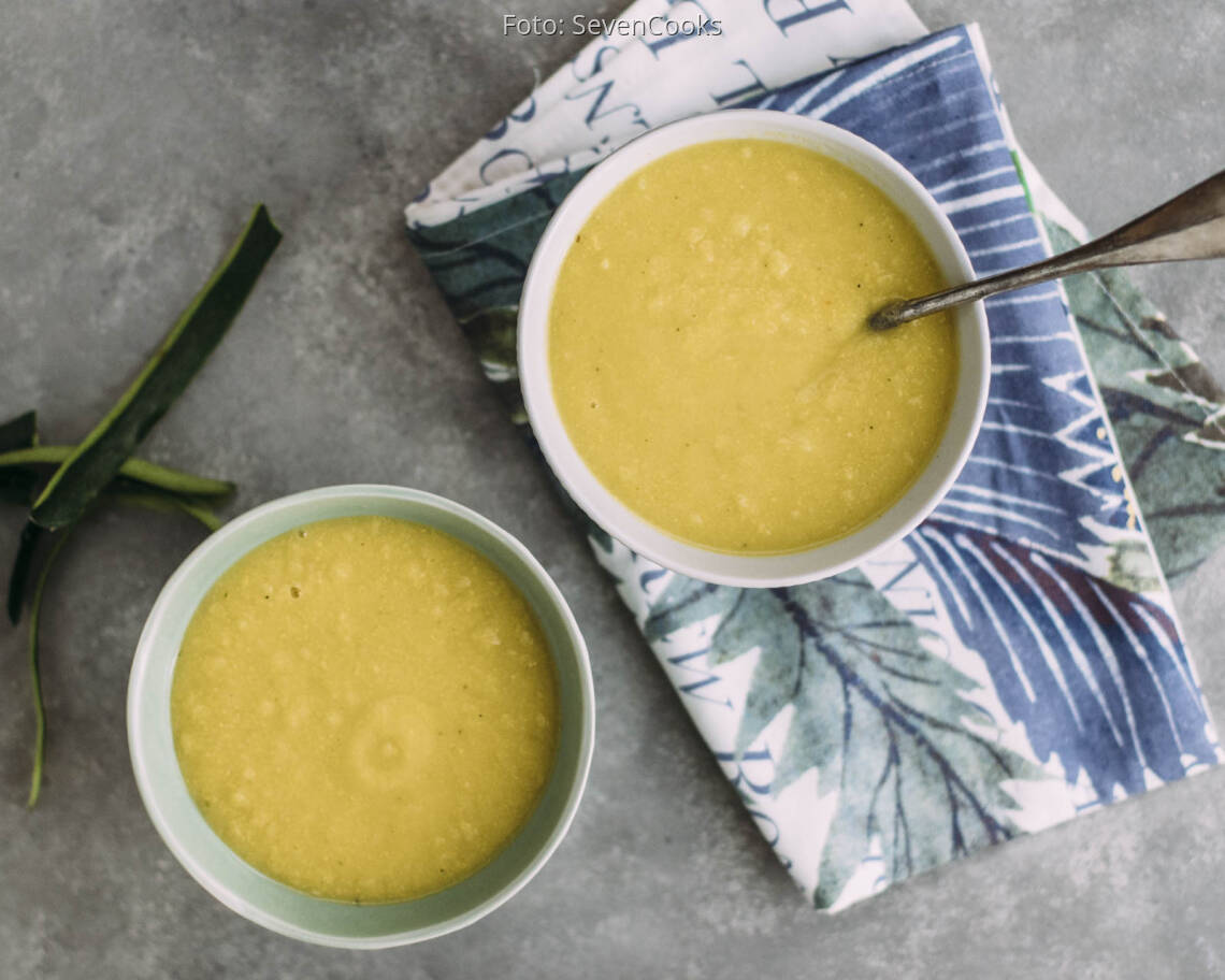 Veganes Rezept: Mais-Zucchini-Suppe