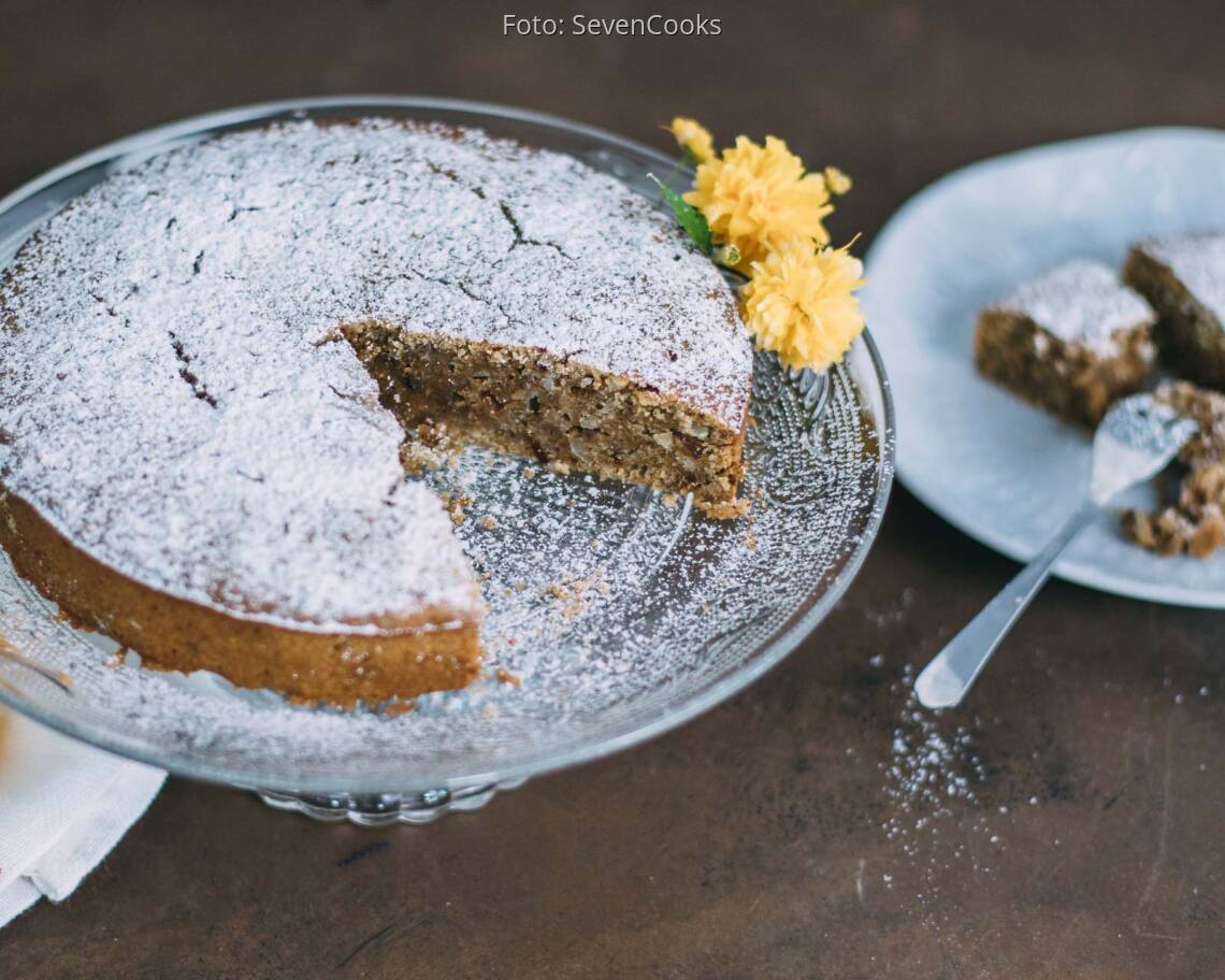 Veganes Rezept: Mandel-Orangen-Kuchen