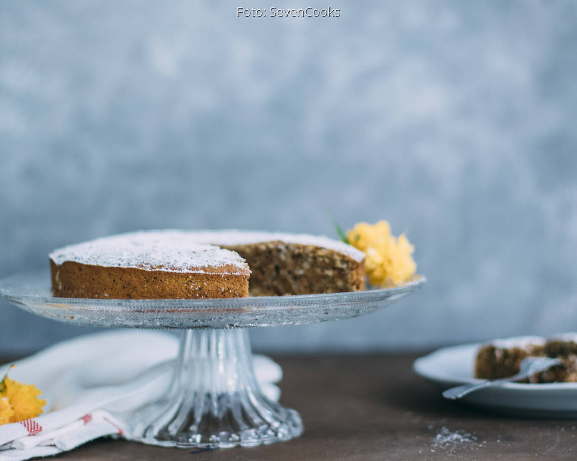 Veganes Rezept: Mandel-Orangen-Kuchen