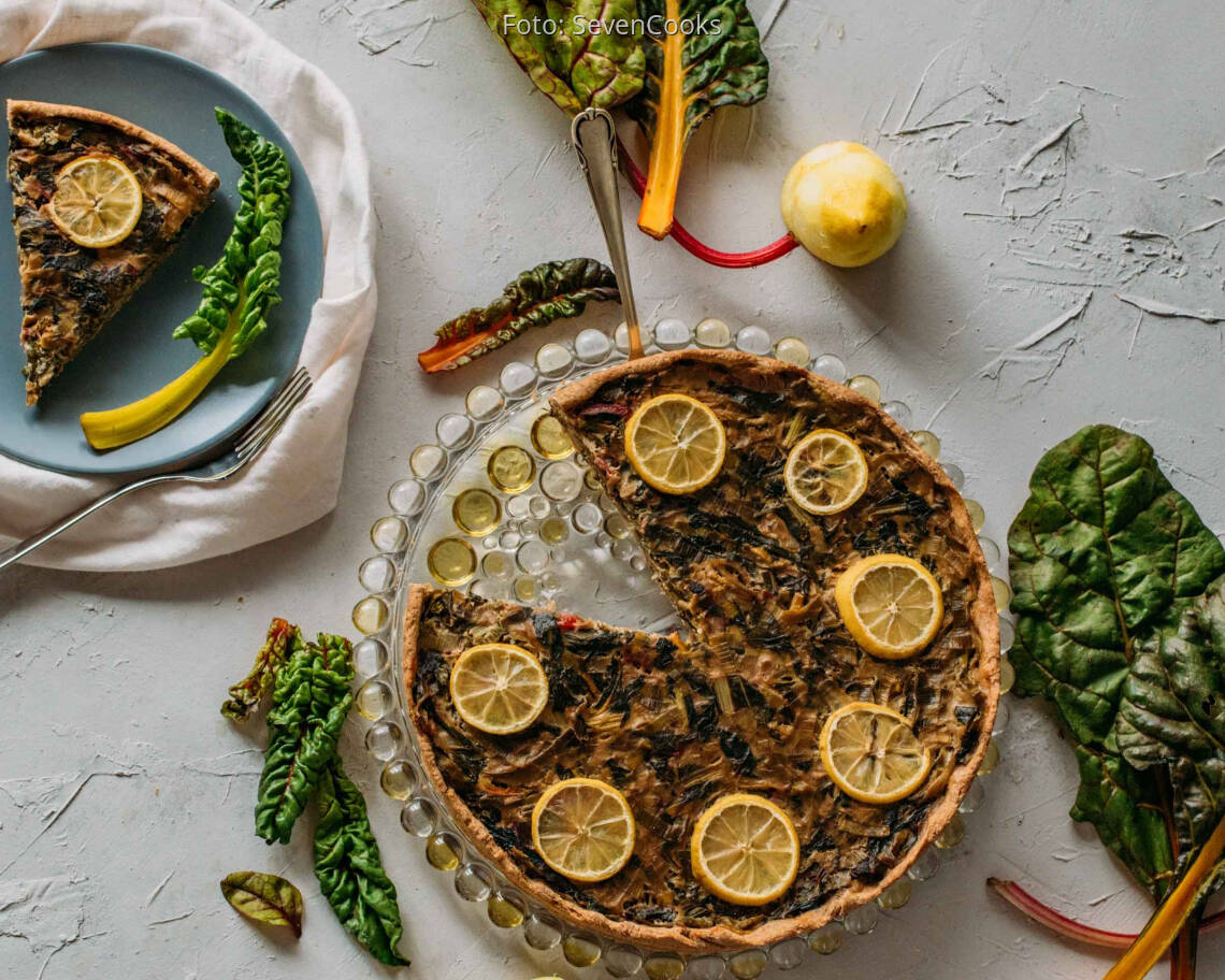 Veganes Rezept: Mangold Zitronen Quiche
