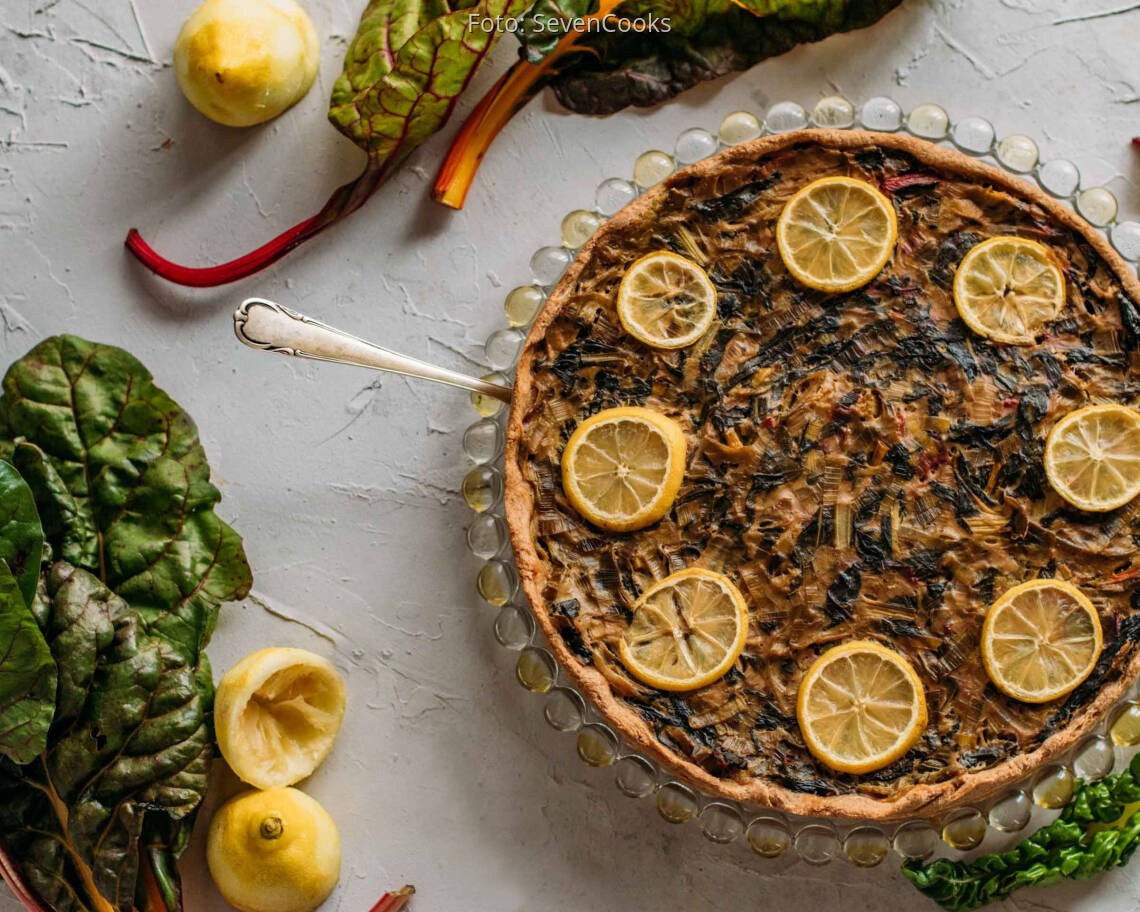 Veganes Rezept: Mangold Zitronen Quiche