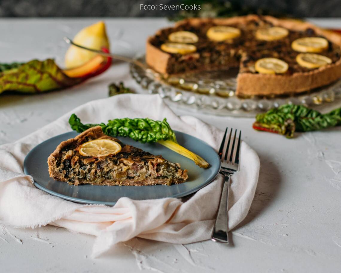 Veganes Rezept: Mangold Zitronen Quiche