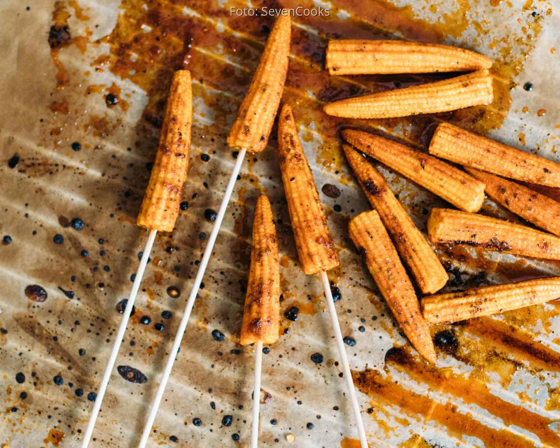 Veganes Rezept: Marinierte Mini-Mais-Spieße_1
