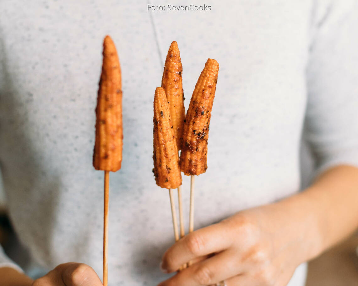 Veganes Rezept: Marinierte Mini-Mais-Spieße_2