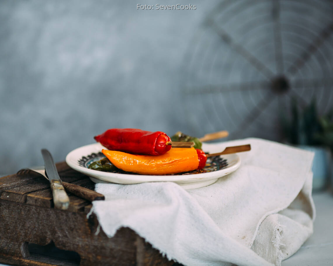 Veganes Rezept: Marinierte Tofu-Paprika-Spieße