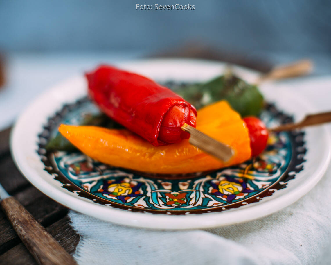 Veganes Rezept: Marinierte Tofu-Paprika-Spieße