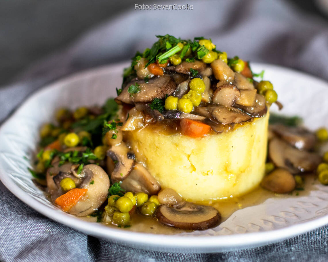 Veganes Rezept: Mashed potatoes mit Pilzragout 2