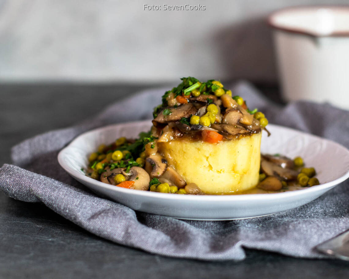 Veganes Rezept: Mashed potatoes mit Pilzragout 3