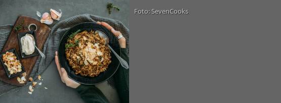 Rezeptbild für "Mejadra – arabischer Linsen-Reis"