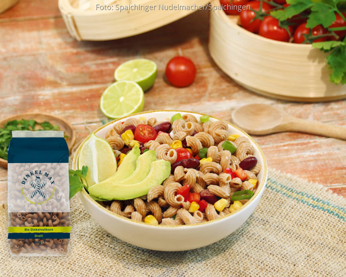 Veganes Rezept: Mexikanischer Vollkorn Drelli-Salat von DINKEL MAX