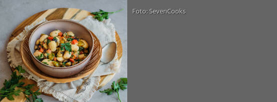 Rezeptbild für "Mirabellen-Riesenbohnen-Salat"