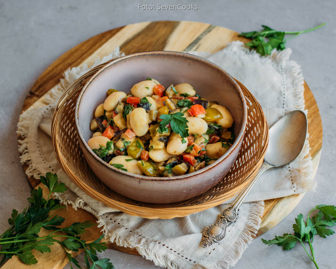 Veganes Rezept: Mirabellen-RIesenbohnen-Salat 1