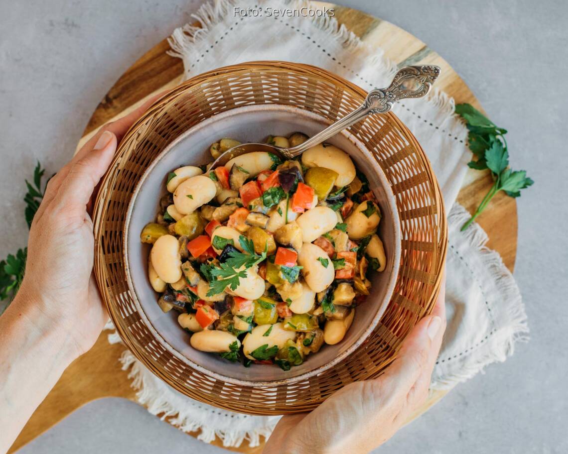 Veganes Rezept: Mirabellen-RIesenbohnen-Salat 2