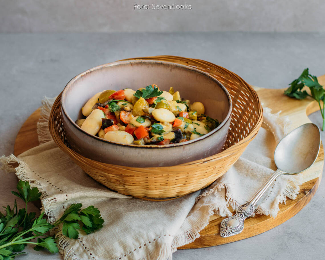Veganes Rezept: Mirabellen-RIesenbohnen-Salat 3