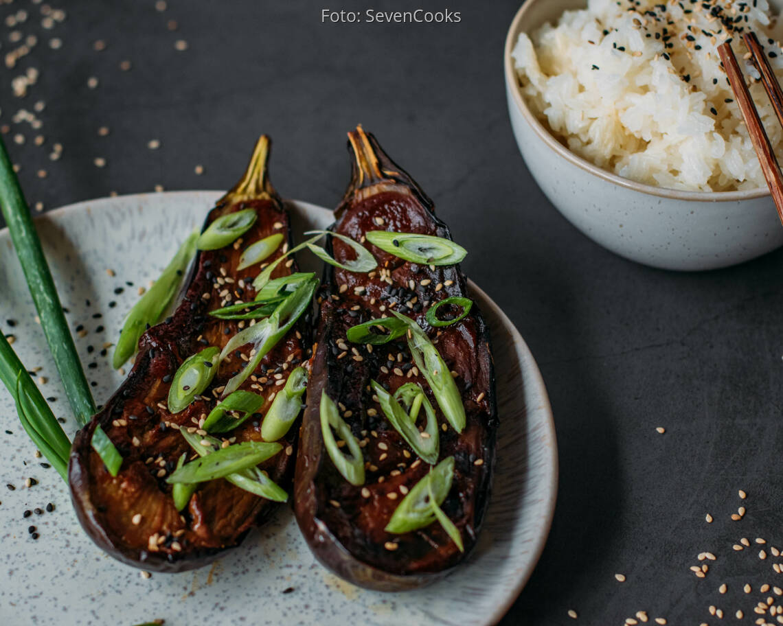 Veganes Rezept: Miso Auberginen 1