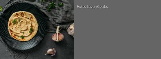 Rezeptbild für "Naan-Brot mit Hummus"