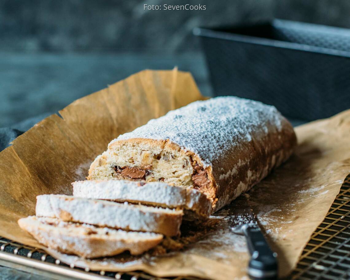 Veganes Rezept: Nuss-Nougat Stollen