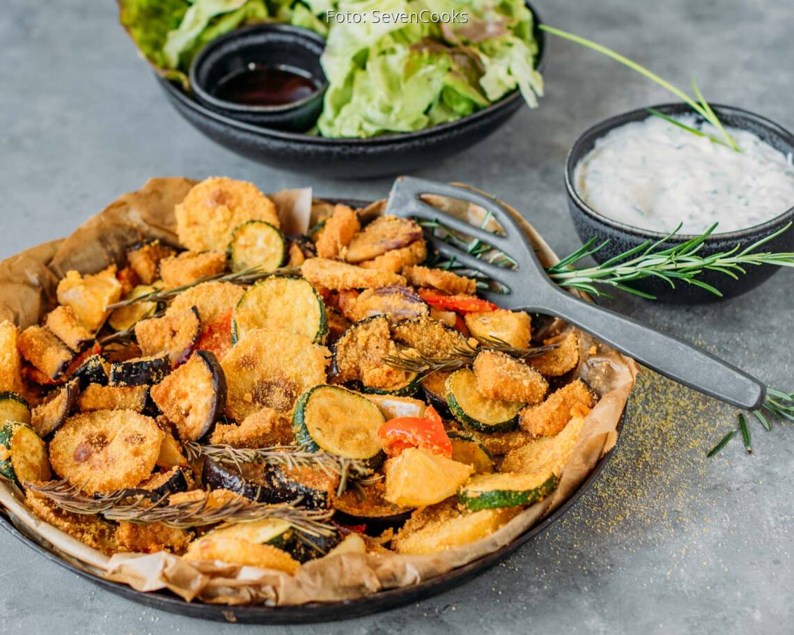 Veganes Rezept: Ofengemüse mit Polentakruste 1