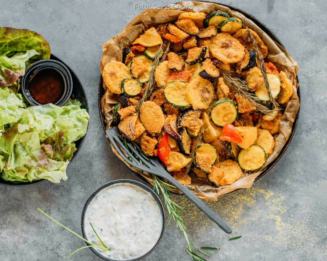 Veganes Rezept: Ofengemüse mit Polentakruste 2