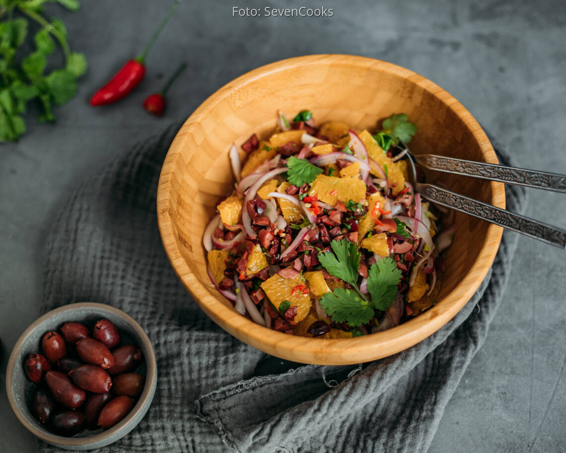 Veganes Rezept: Oliven-Orangen-Salsa 1