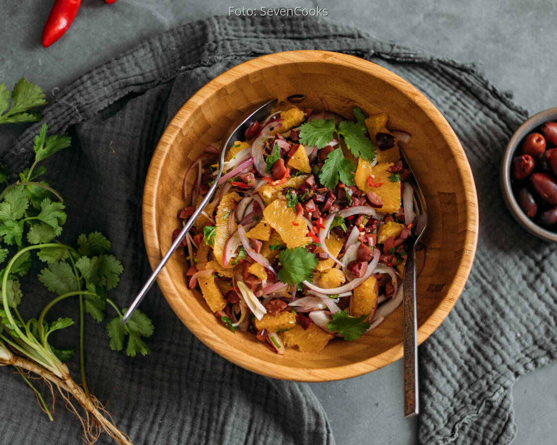 Veganes Rezept: Oliven-Orangen-Salsa 3