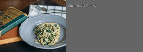 Rezeptbild für "One Pot Pasta mit Spinat"