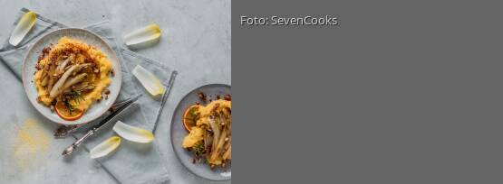 Rezeptbild für "Orangen-Polenta mit karamellisiertem Chicorée"