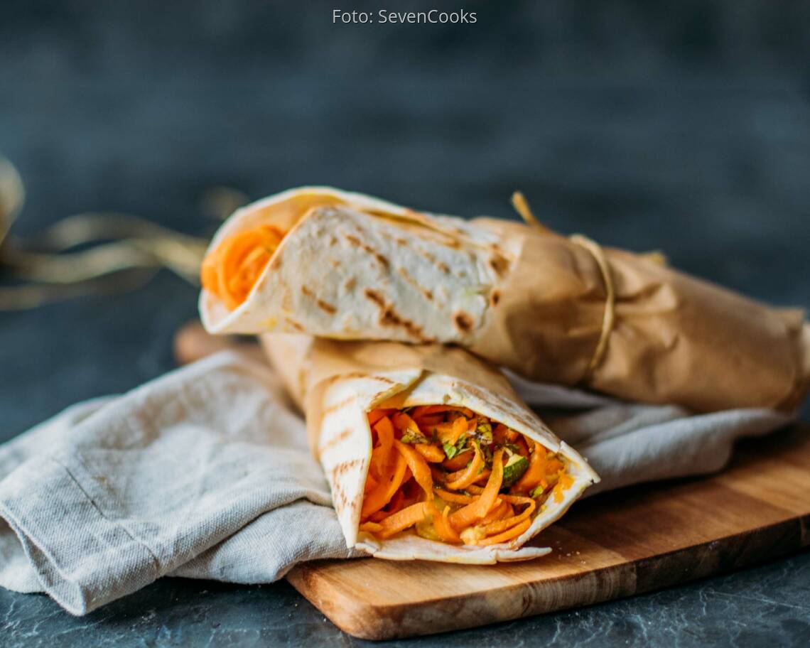 Veganes Rezept: Orientalischer Karottenwrap 1