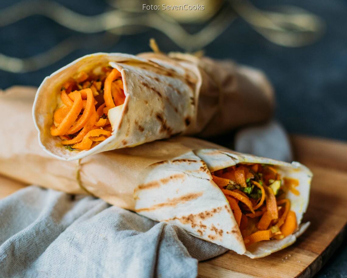 Veganes Rezept: Orientalischer Karottenwrap 2