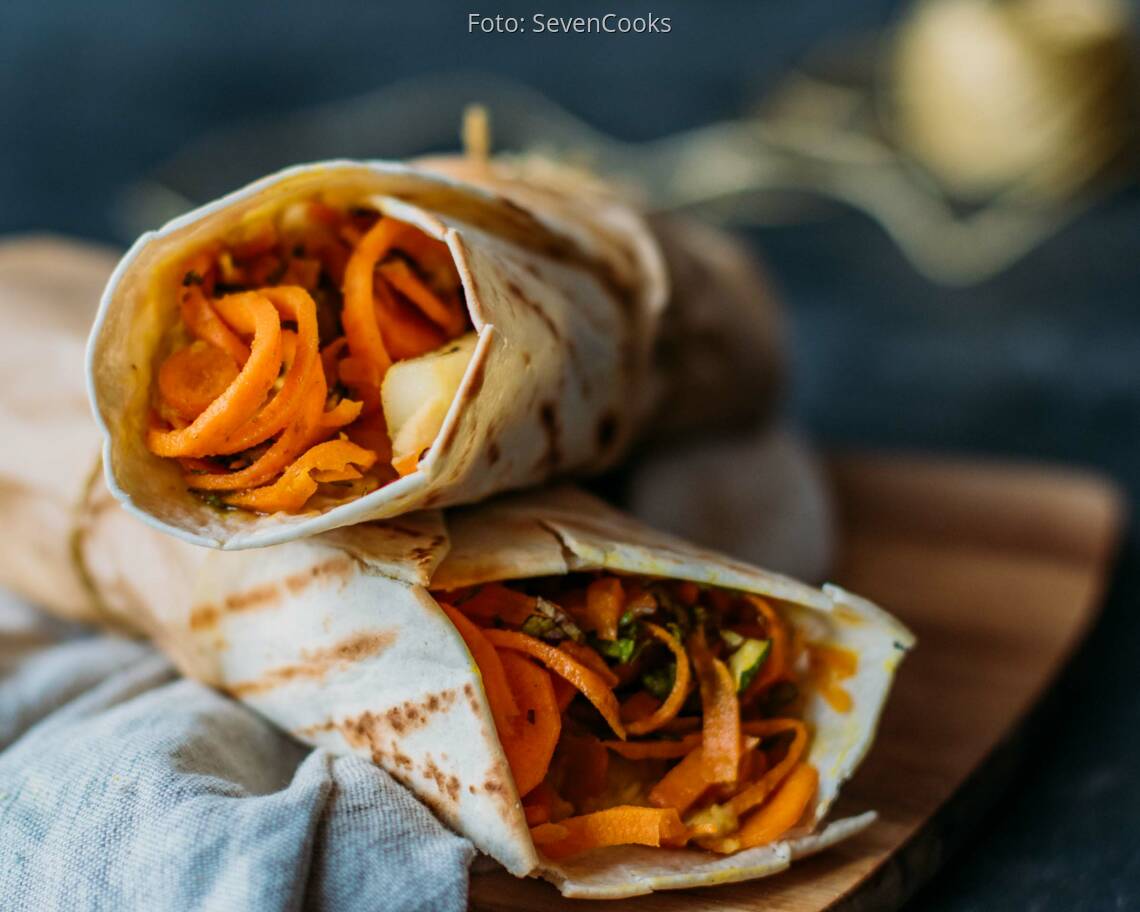 Veganes Rezept: Orientalischer Karottenwrap 3