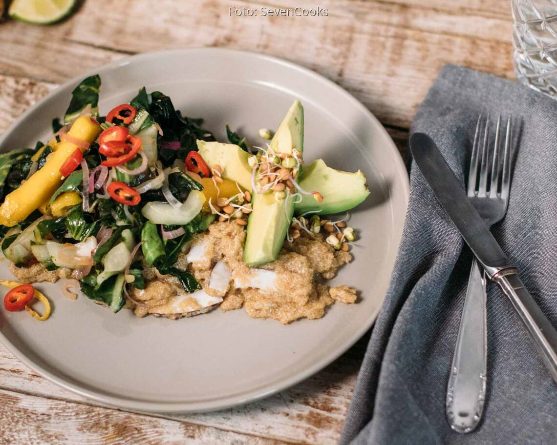 Veganes Rezept: Pak Choi im Wok mit Kokos-Amaranth 1