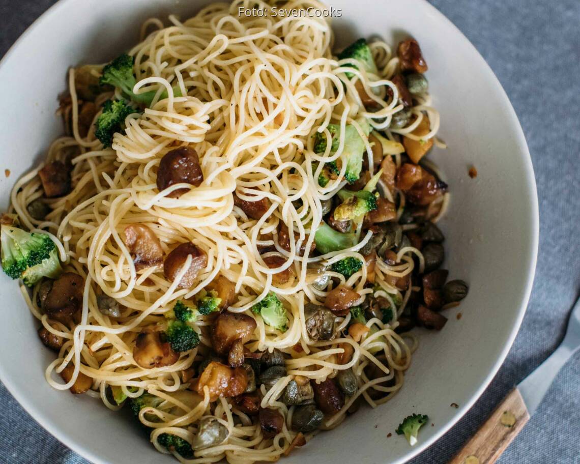 Veganes Rezept: Pasta mit gehackten Maronen 3