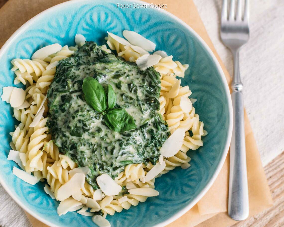 Veganes Rezept: Pasta mit veganer Spinatsoße_1