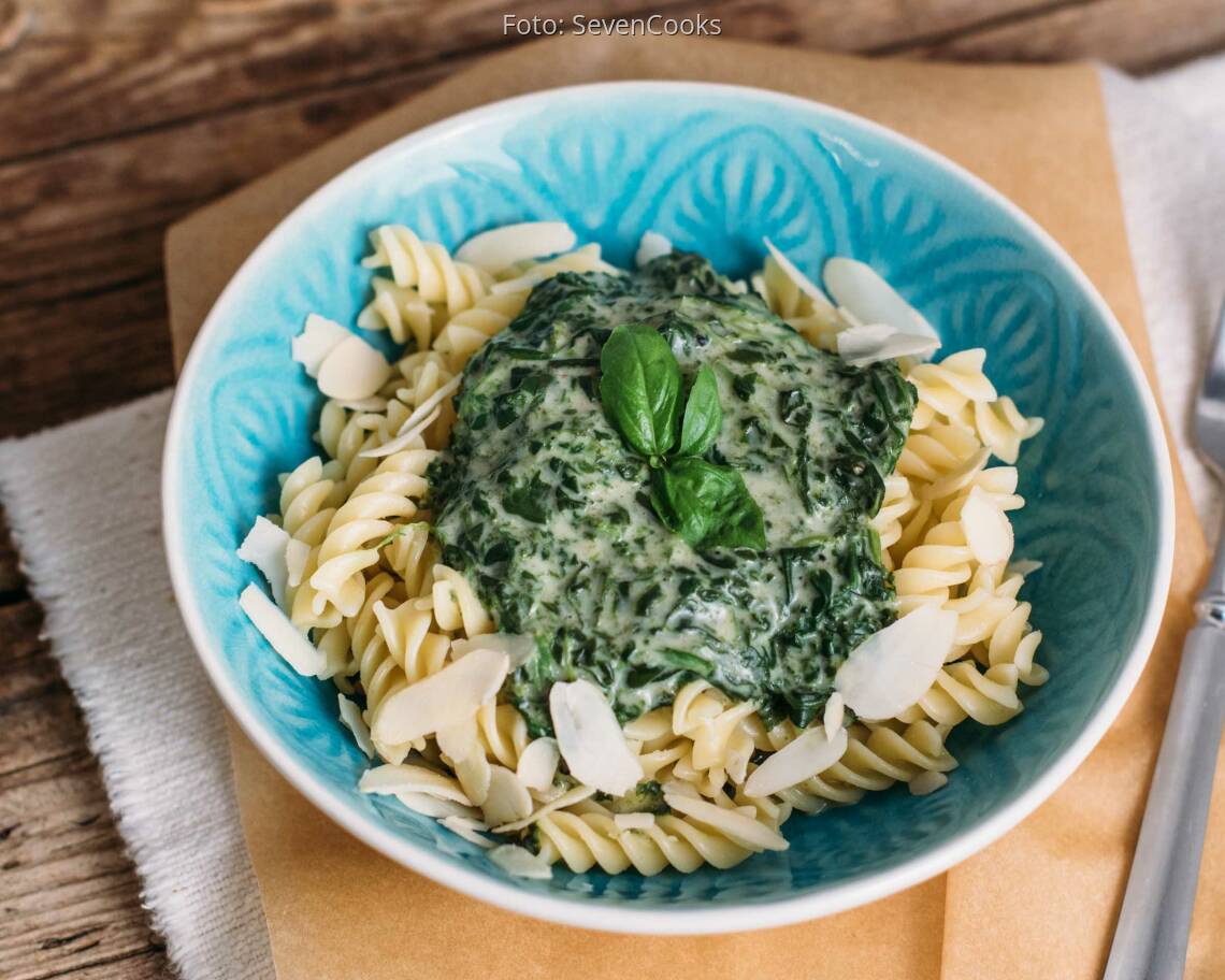 Veganes Rezept: Pasta mit veganer Spinatsoße_2