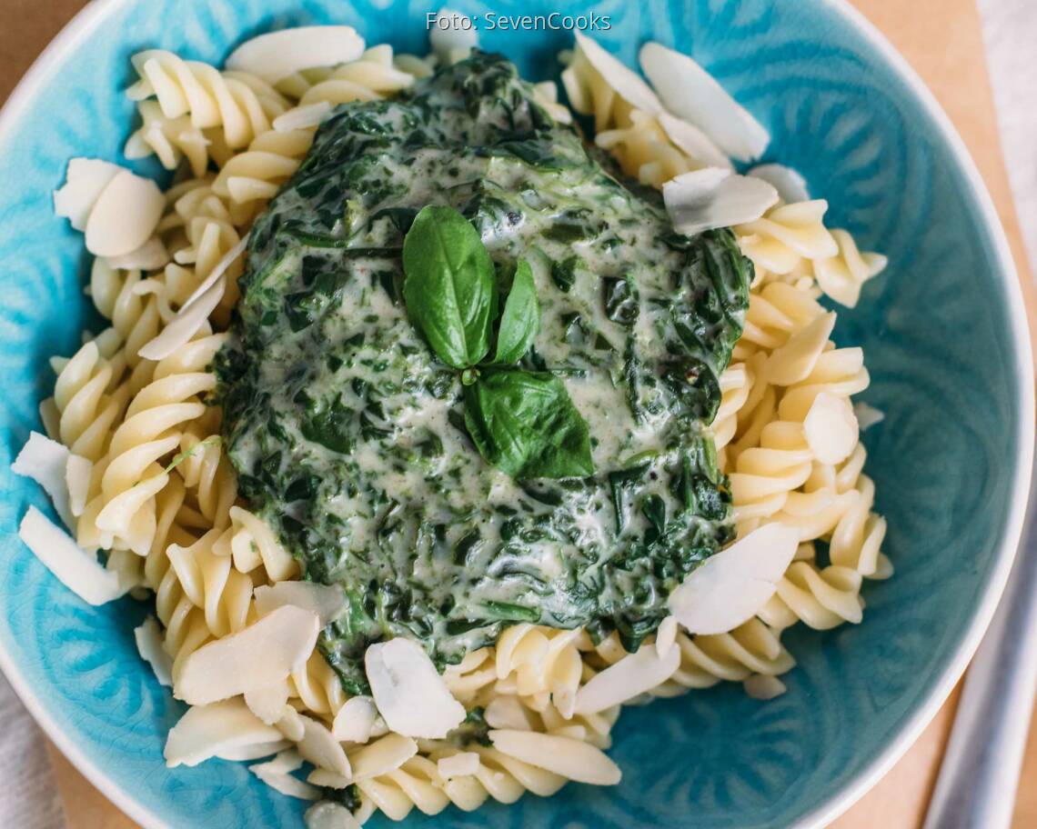 Veganes Rezept: Pasta mit veganer Spinatsoße_3