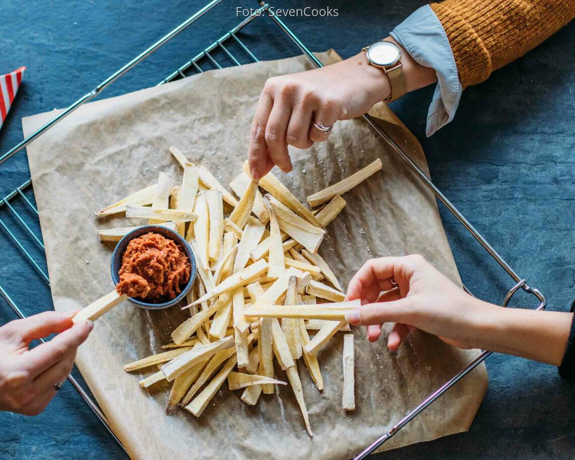 Veganes Rezept: Pastinaken Pommes 3