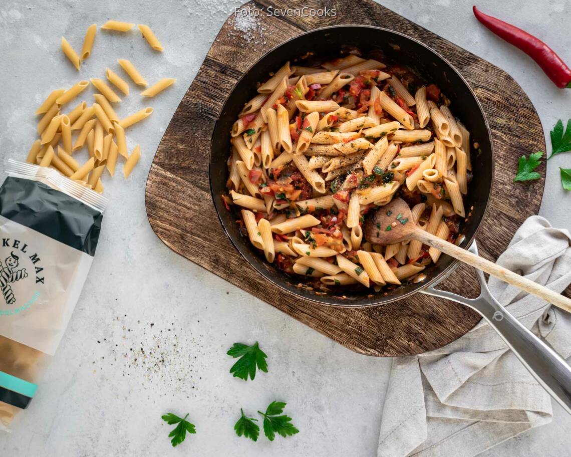 Veganes Rezept: Penne all’Arrabbiata 1