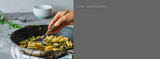 Rezeptbild für "Penne mit Bohnen und Erbsen"