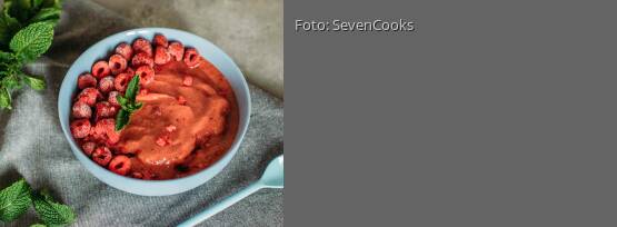 Rezeptbild für "Pfirsich-Himbeer-Nicecream"