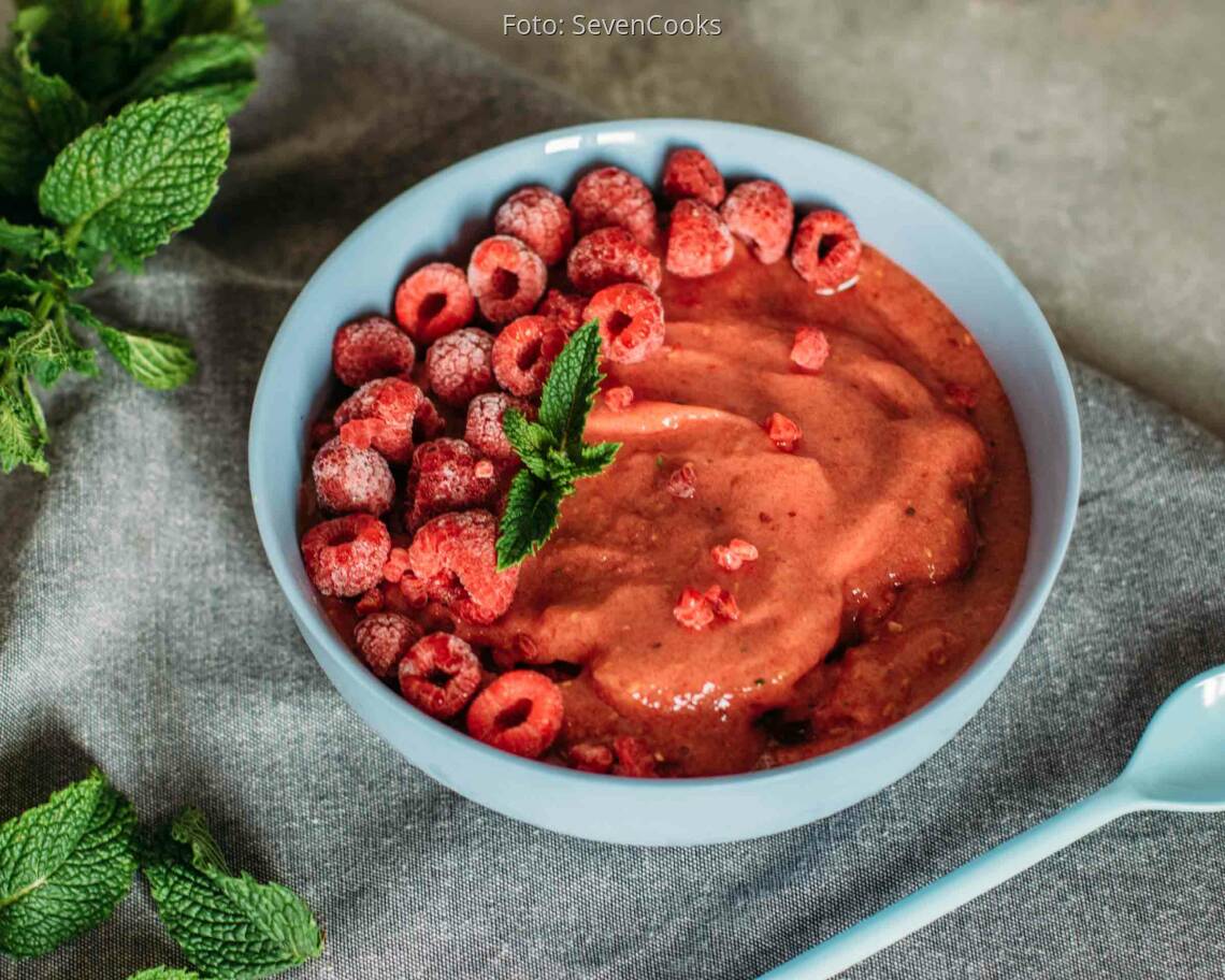 Veganes Rezept: Pfirsich-Himbeer-Nicecream_1