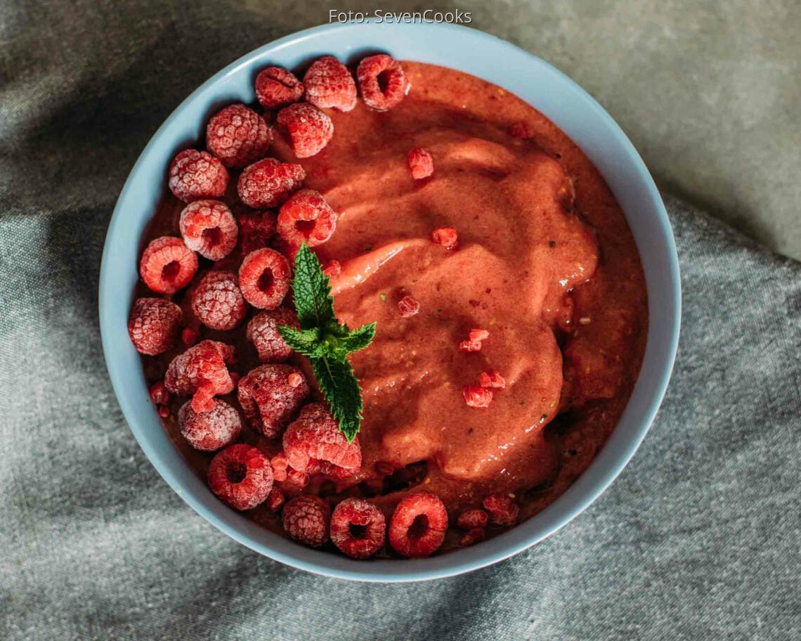 Veganes Rezept: Pfirsich-Himbeer-Nicecream_2