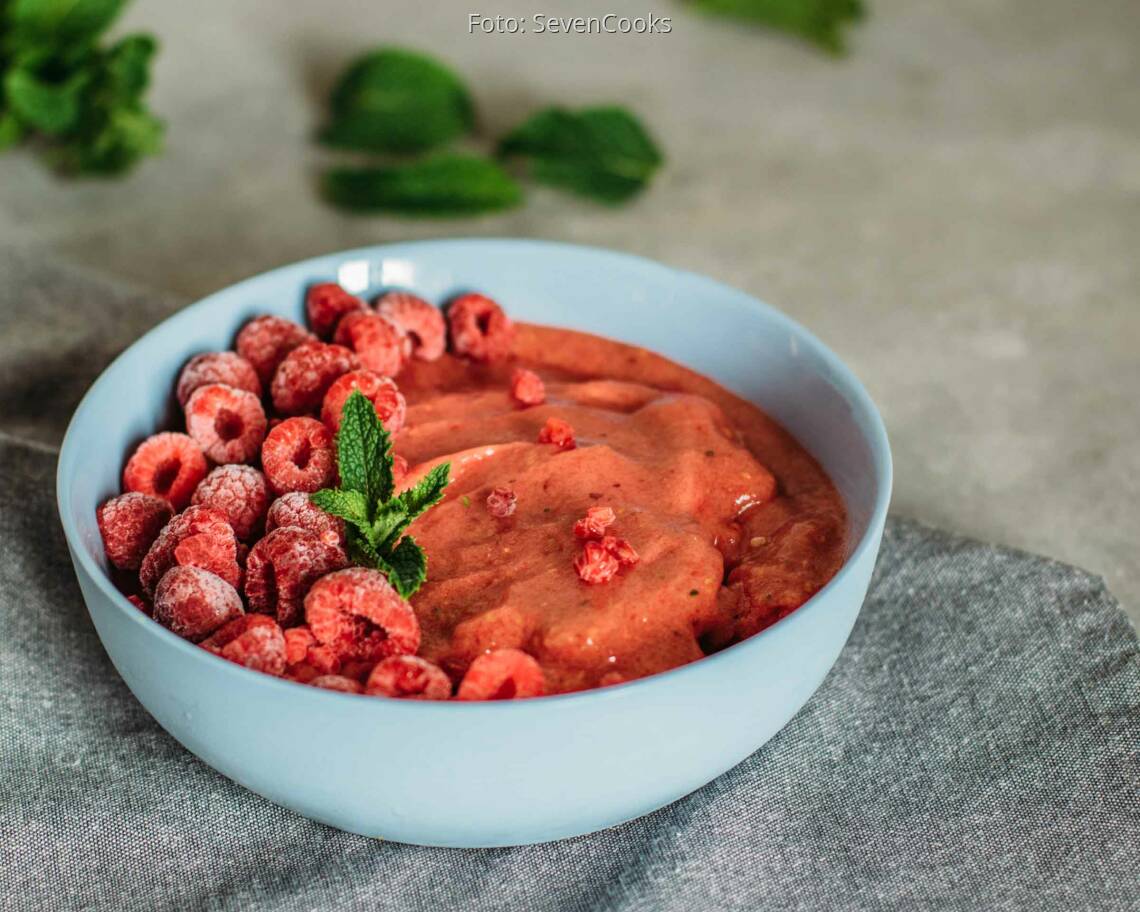 Veganes Rezept: Pfirsich-Himbeer-Nicecream_3