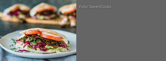 Rezeptbild für "Pilz-Gyros im Fladenbrot"
