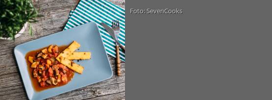 Rezeptbild für "Polentasticks mit mediterranem Gemüse"