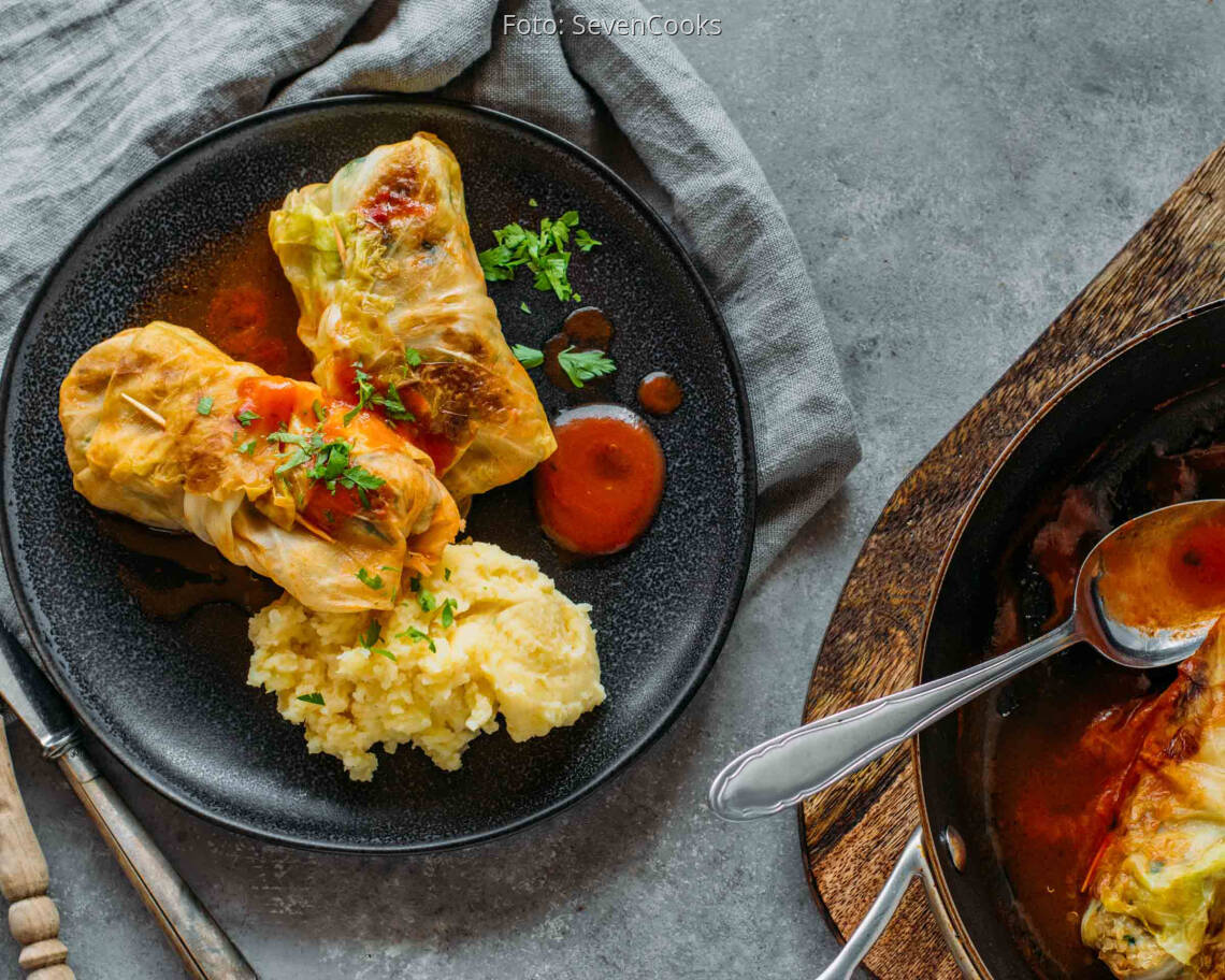 Veganes Rezept: Quinoa-Kohlrouladen mit Kartoffelpüree_1