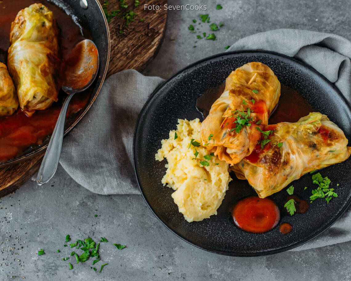 Veganes Rezept: Quinoa-Kohlrouladen mit Kartoffelpüree_2