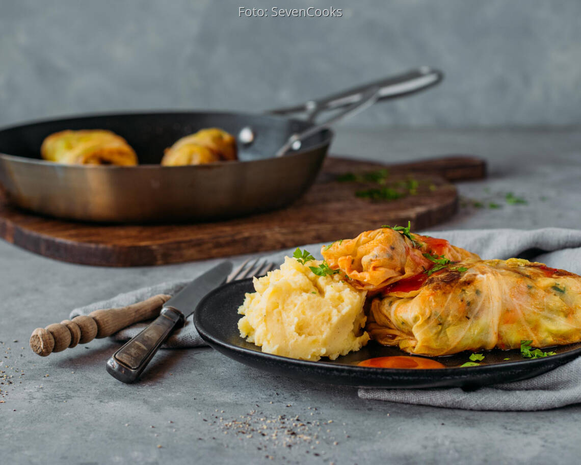 Veganes Rezept: Quinoa-Kohlrouladen mit Kartoffelpüree_3